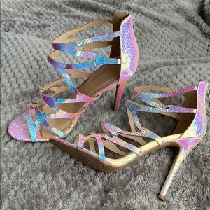 Mermaid platinum high heels